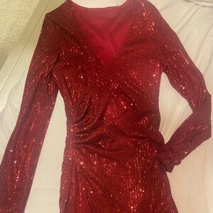 Sparkly red dress